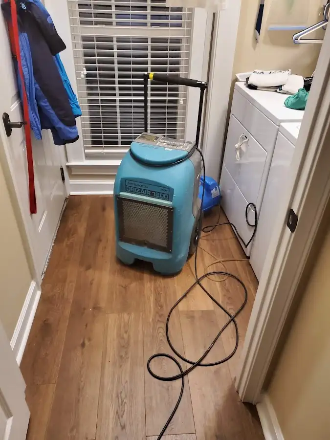 Commercial dehumidifier deployed for Flood Damage Cleanup in Mattapoisett